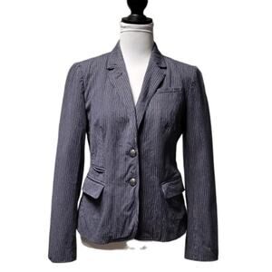 Banana Republic Factory Pinstriped Blazer‎ Academia Professional Career - L